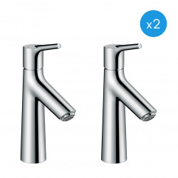 Talis S 100 Lot de 2 Mitigeurs de lavabo avec cartouche céramique, Chrome (7202100-DUO)