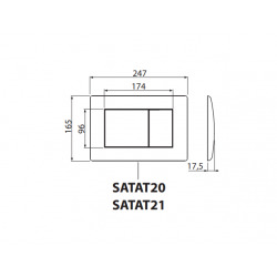 Plaque de commande, blanc brillant (SATAT20)  Plaque de commande, blanc brillant (SATAT20)