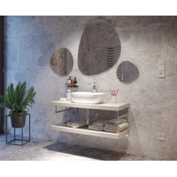 Infinitio Vasque à poser 45,5 x 32,5 x 13,5 cm, sans trop-plein, Blanc (SATINF4532M)