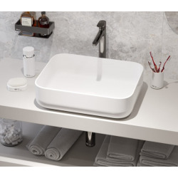 Set d'accessoires Distributeur de savon + Porte savon + Gobelet, En céramique, Blanc mat (PackSAT-BlancMat)