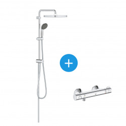 Grohtherm 800 Ensemble de douche avec mitigeur thermostatique et colonne Vitalio Start System 250 Cube (26698XXX)