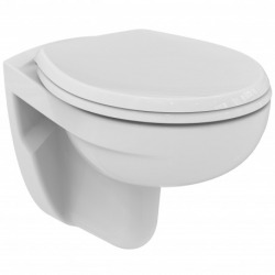 Pack WC Bati-support Duofix + Cuvette suspendue sans bride Porcher + Abattant + Plaque de commande blanche + Set d'habillage