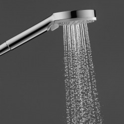 Ensemble de douche Logis Mitigeur mural + Douchette 2 jets avec Barre 65cm + Flexible, Chrome (71600000-Vernis)