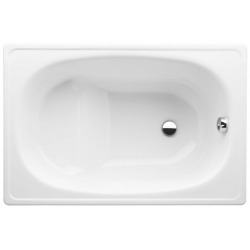 Riga Baignoire assise gain de place 105x700x37.5 en acier émaillé, Blanc (H2340000000001)