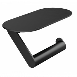 Hansgrohe Porte-papier WC avec tablette noir mat (27928670)  Hansgrohe Porte-papier WC avec tablette noir mat (27928670)