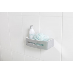 Panier de douche 22 cm en acier inoxydable, Chrome (SATDPOLCHB)