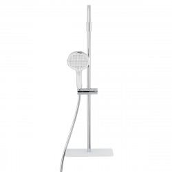 Ensemble de douche avec douchette 3 jets, avec barre 93.8cm, Chrome/Blanc (SATSSP31)