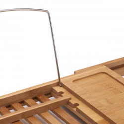  Plateau de baignoire en bambou, coulissante, 70-105cm (POLICEVANBA)