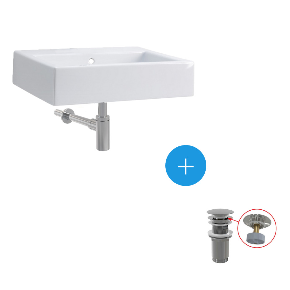 Siphon Chrome Hidrobox pour vasque ou plan vasque - Robinet&Co