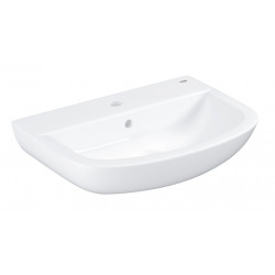  Ensemble lavabo suspendu en porcelaine vitrifiée 55.3x38.6cm + Bonde clic-clac + Siphon de lavabo (39440000-SET)