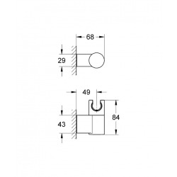 Rainshower® Support mural pour douchette à main, Chrome (G-27055000)