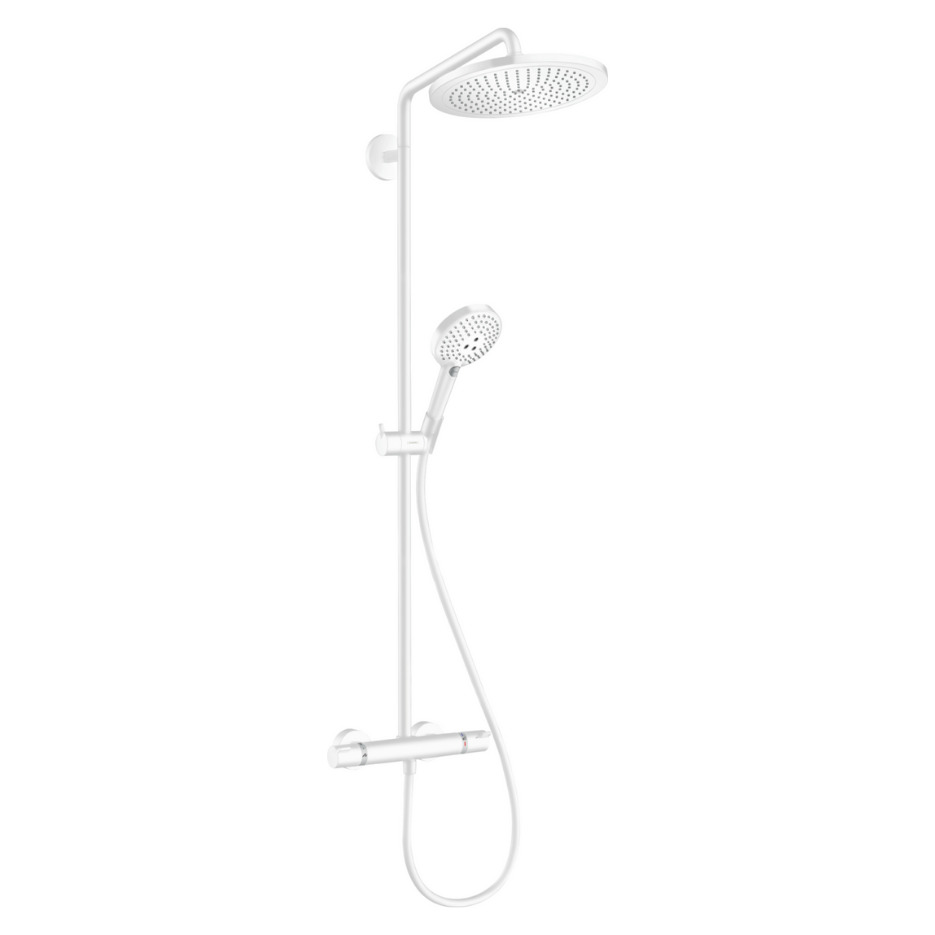 Colonne de douche télescopique 2 Paniers et 1 Porte savon en Aluminium H  maxi 280 cm - Rangements de salle de bains - Décomania