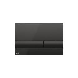 Pack WC Bâti-autoportant Alca + WC Infinitio sans bride noir mat + Plaque noire brillante (AlcaBlackInfinitio-M1718)