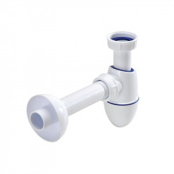 Siphon de lavabo Easyphon avec joint moulé 5/4 Ø 32 mm, avec couvercle rosace et tuyau d'évacuation(0202073)