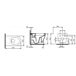  Bello Cuvette seule sans abattant, sans bride, Blanc (1295-001)