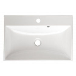  Lavabo meuble Naturel Cube Way 80x40 cm trou pour robinet au milieu (CU8050)
