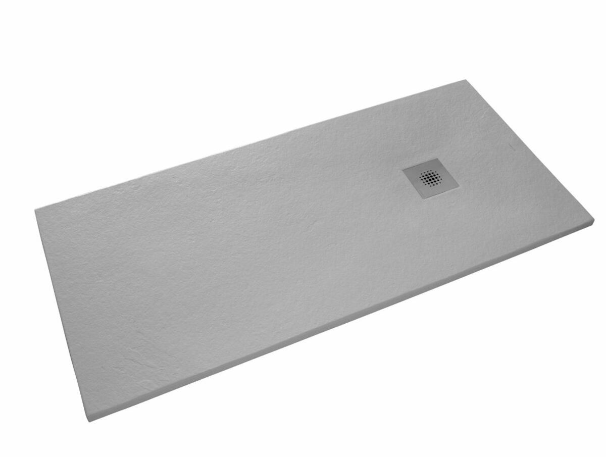 Receveur de douche rectangulaire Siko Stone 160x80 cm fonte maris gris  (SIKOSTONE16080SGR) - Livea Sanitaire