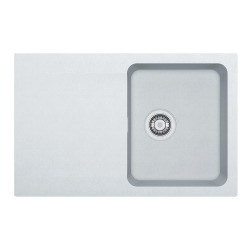 Kit Évier Orion à encastrer en Tectonite, 780x500mm, Blanc Polaire + Mitigeur Grohe Bauloop, col de cygne, Chrome  Kit Évier Orion à encastrer en Tectonite, 780x500mm, Blanc Polaire + Mitigeur Grohe Bauloop, col de cygne, Chrome
