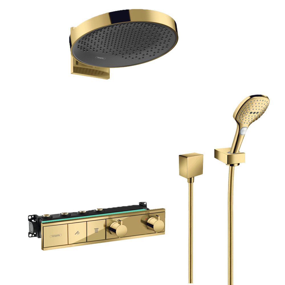 Hansgrohe RainSelect Set de douche thermostatique haut de gamme, Douche