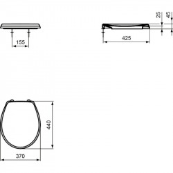 Eurovit abattant de toilette avec amorti Softclose (W303001)