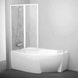 Supernova Pare-baignoire 150x170cm, 2 volets, orientation gauche, Blanc (76LB010041)