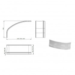 160 cm Luiza tablier de baignoire en acrylique, Blanc (LUP1600P)