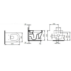  Pack WC Bâti-support Rapid SL + WC sans bride LIVEA Bello + Abattant softclose + Plaque Chrome (RapidSL-Bello-2)