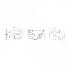 Pack Autoportant Bati-support Geberit Duofix + WC sans bride Lucco Avva + Abattant softclose + Plaque blanche (AvvaGebX)