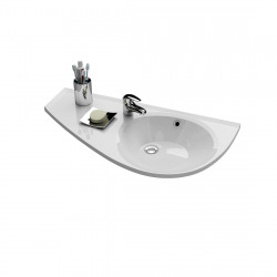 Lavabo asymétrique gain de place Ravak Avocado Comfort 85 x 45 cm, blanc (AVUM01L)