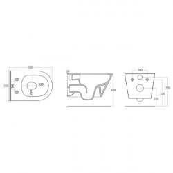 Viconnect Pro S Pack WC Bâti Villeroy & Boch + WC sans bride Avva + Abattant softclose + Plaque + Set habillage