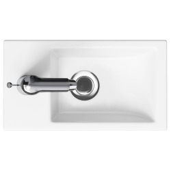  Como Lavabo pour meuble 40x22 cm avec trou pour robinetterie au milieu (K32-001-BOX)