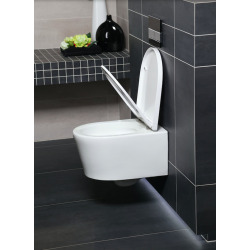 Pack WC Bâti-support + WC sans bride Swiss Aqua Technologies + Plaque blanche + Set d'isolation phonique