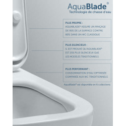 Pack WC Bâti-support + WC sans bride TESI AquaBlade + Abattant slim softclose + Plaque blanche ViConnectTesi2SET