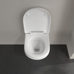O.novo Cuvette WC sans bride compact, modèle suspendu, avec DirectFlush, Blanc CeramicPlus (5688R0R1)