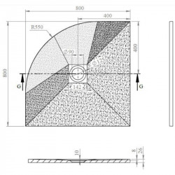 Receveur de douche en marbre coulé SAT Alek 80x80 cm (SATALEK80SB)