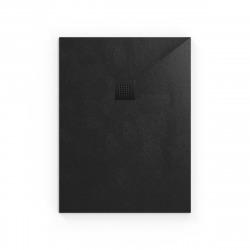 B-Way Receveur de douche rectangulaire, 120x90, en marbre coulé, Noir (SATALEK12090)