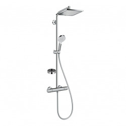 Set de douche avec Douche de tête  254 x 254  +  Coude à encastrer (27271000-Casetta)