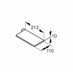  Select + Étagère tablette pour montage sur profilé mural, sans perçage, Argent mat (SL2101087)