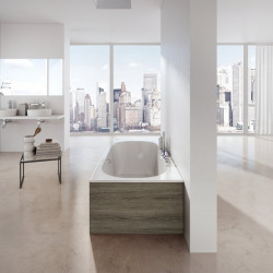  CITY SLIM Baignoire rectangulaire 180x80 cm en acrylique, sans pieds, blanc (C921300000)