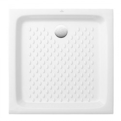 O.novo Receveur de douche carré 70x70 cm antidérapant, en céramique, Blanc alpin (6028A701)