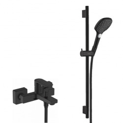 Raindance Set de douche avec mitigeur monocommande +  Douchette à main XXL 3 jets, Noir mat (71450670-Raindance)