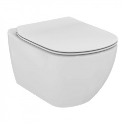 Pack WC Bâti Autoportant Rapid SL + WC sans bride Tesi + Abattant softclose + Plaque chrome (ProjectTesi-5)