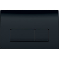 Delta 50 Plaque de commande double touche, Noir (115.119.DW.1)