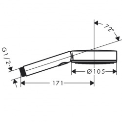 Hansgrohe Pulsify Select Douchette à main 105 3 jets Relaxation, Noir Mat (24110670)