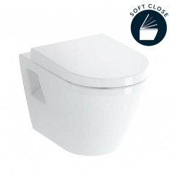 Pack WC Bâti Autoportant Rapid SL + WC suspendu Integra + Abattant softclose + Plaque chrome mat (ProjectIntegra-5)