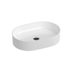 Slim O Lavabo en céramique 55x37 cm, sans trop-plein, Blanc (XJX01155001)