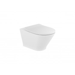 Swiss Aqua Technologies Pack Bâti-support ROCA ACTIVE + WC GAP ROUND sans bride + Abattant softclose + Plaque de commande blanche (RocaActiveTheGap-1-DE