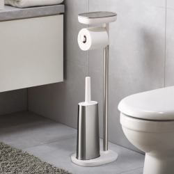 EasyStore™ Porte-papier toilette autoportant avec brosse de toilette Flex Steel, Acier inoxydable (70519)