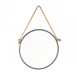 Miroir de salle de bain rond 40 cm avec cadre noir Naturel (ZLAN40C)