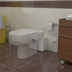 Sanibroy - Broyeur sanitaire silencieux et compact pour WC, Blanc (100200)